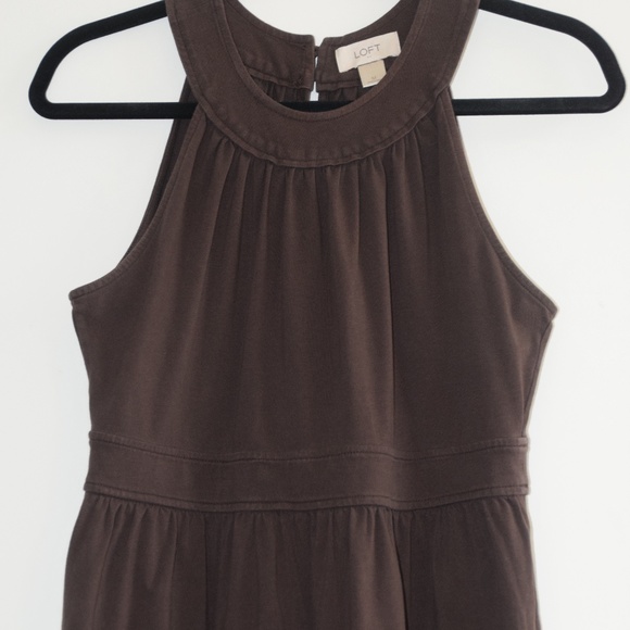 Ann Taylor Loft Casual Dress - A-Line: Brown Solid - Picture 2 of 8